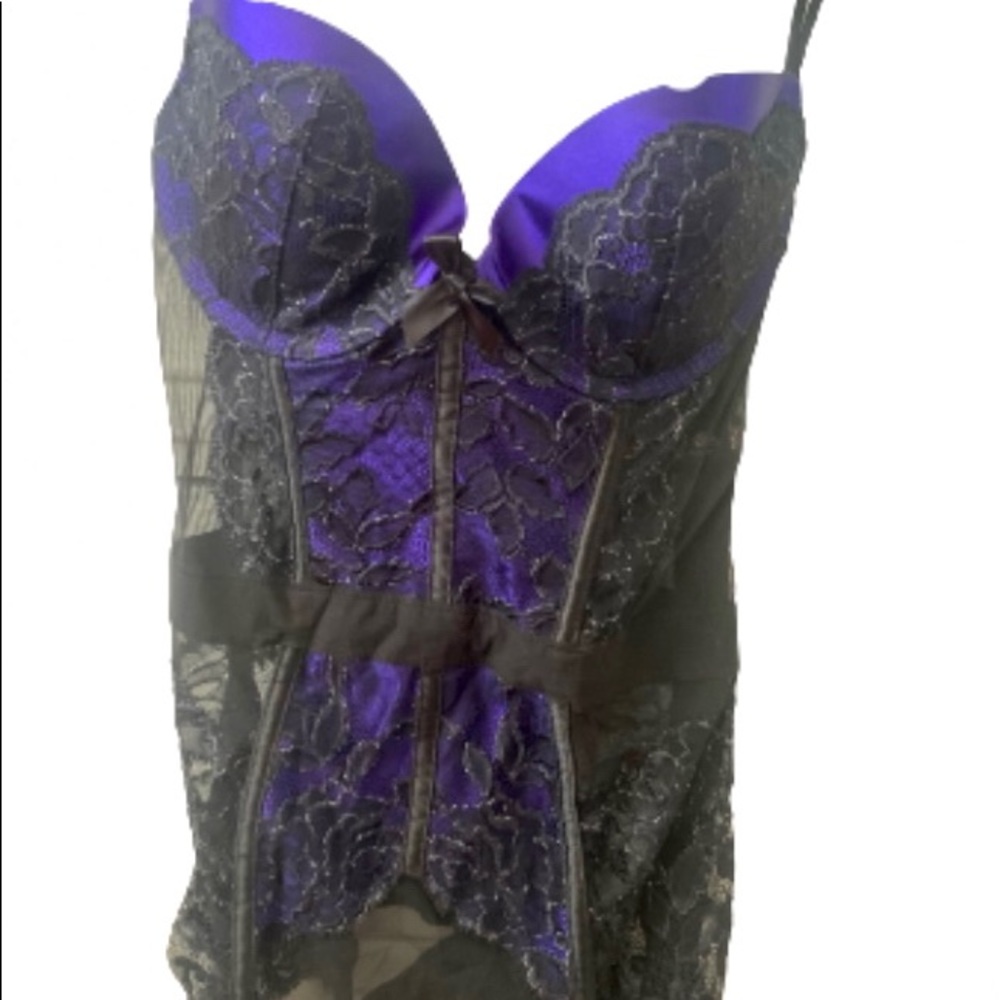 Victoria’s Secret Blue/Purple Shimmery Zip Corset Top